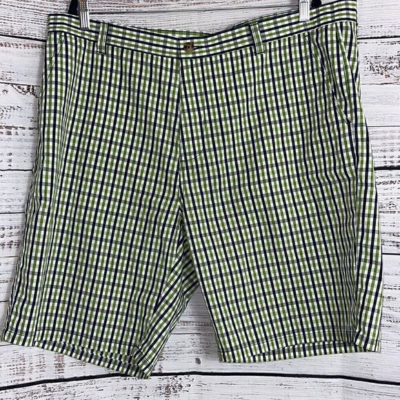 Lochlane by Thomas Dean Shorts Mens size 40 Cotton Golf plaid 10 inches inseam - Picture 3 of 11